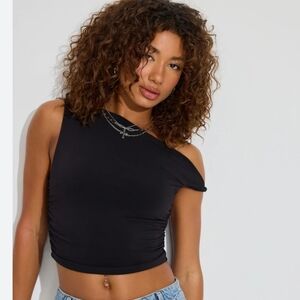 Garage BLACK Size XS One Shoulder Twisted Women's Top Like NEW